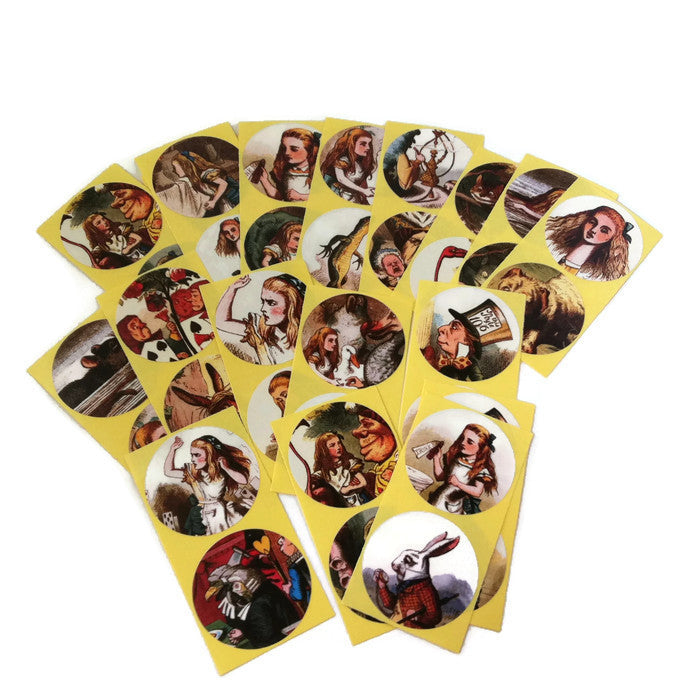 Alice in Wonderland Sticker Labels