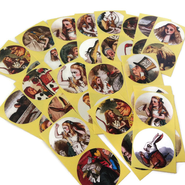 Alice in Wonderland Sticker Labels