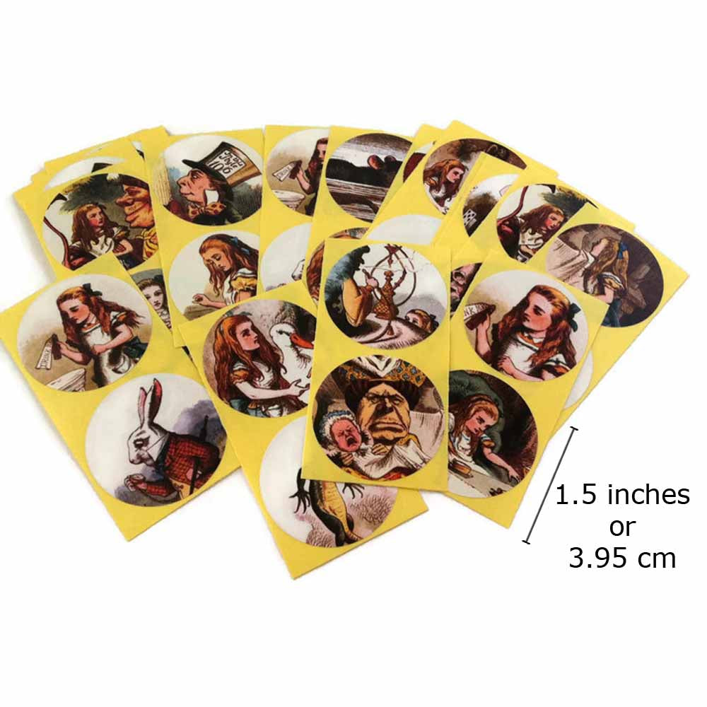 Alice in Wonderland Sticker Labels