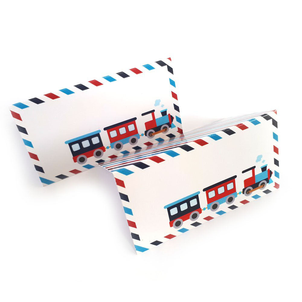 All Aboard Train Place Tent Cards