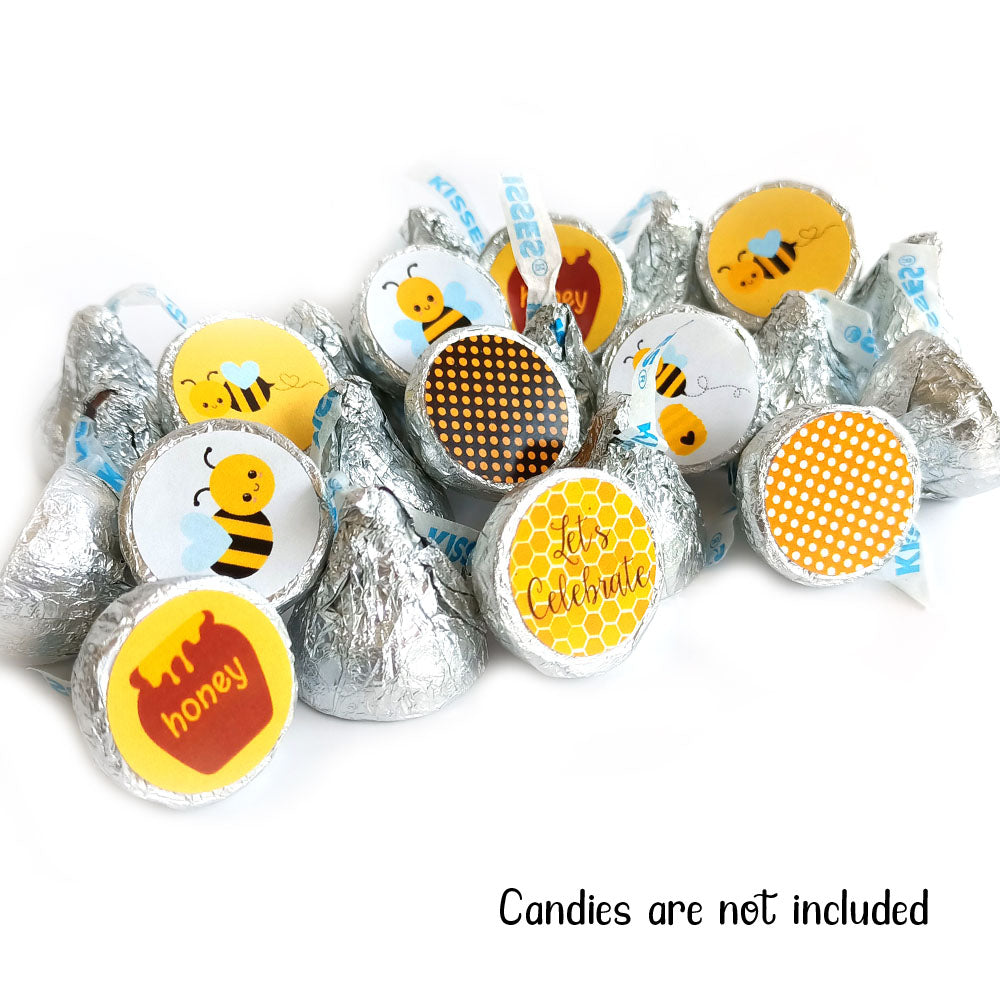 Bumble Bee Sticker Labels for Hershey's Kisses Chocolates