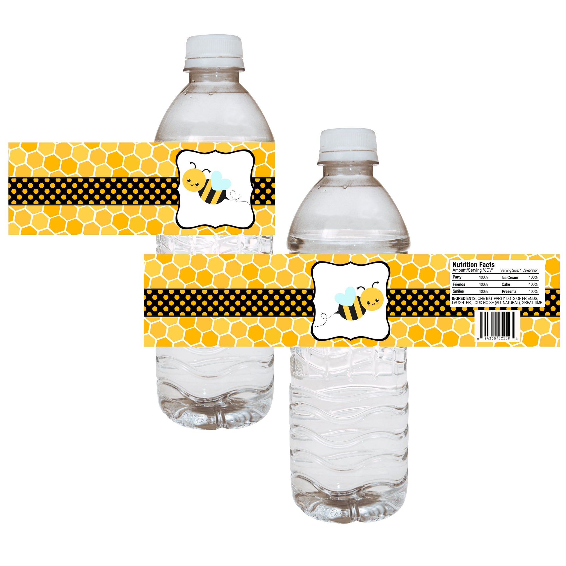 Bumble Bee Water Bottle Labels