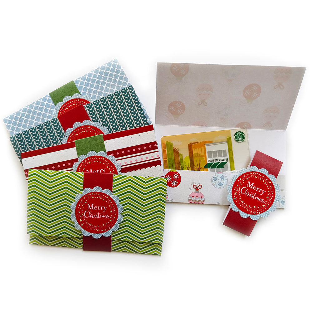 Christmas Holiday Gift Card or Money Holders  - Set of 5