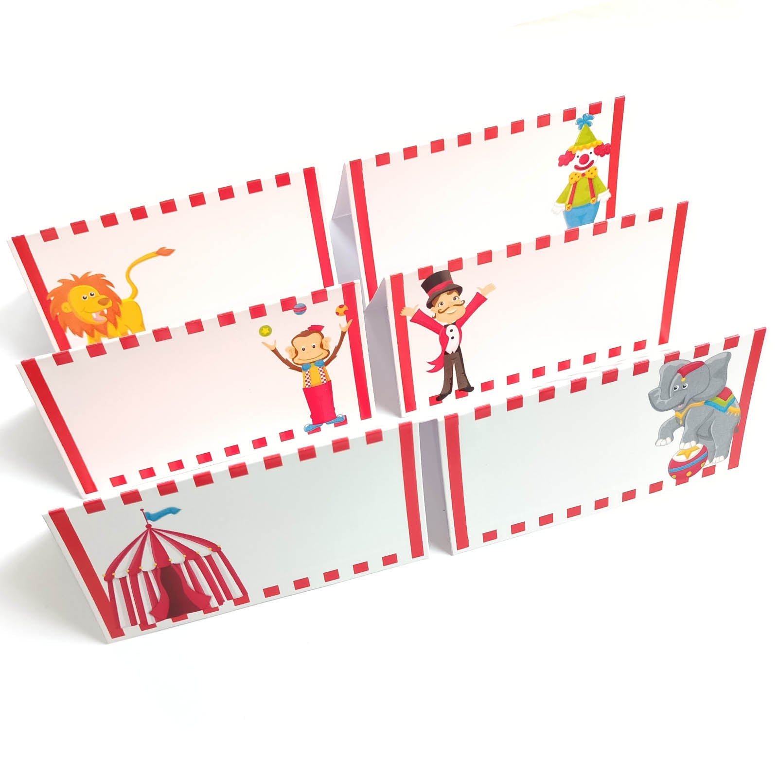 Circus Carnival Place Tent Cards