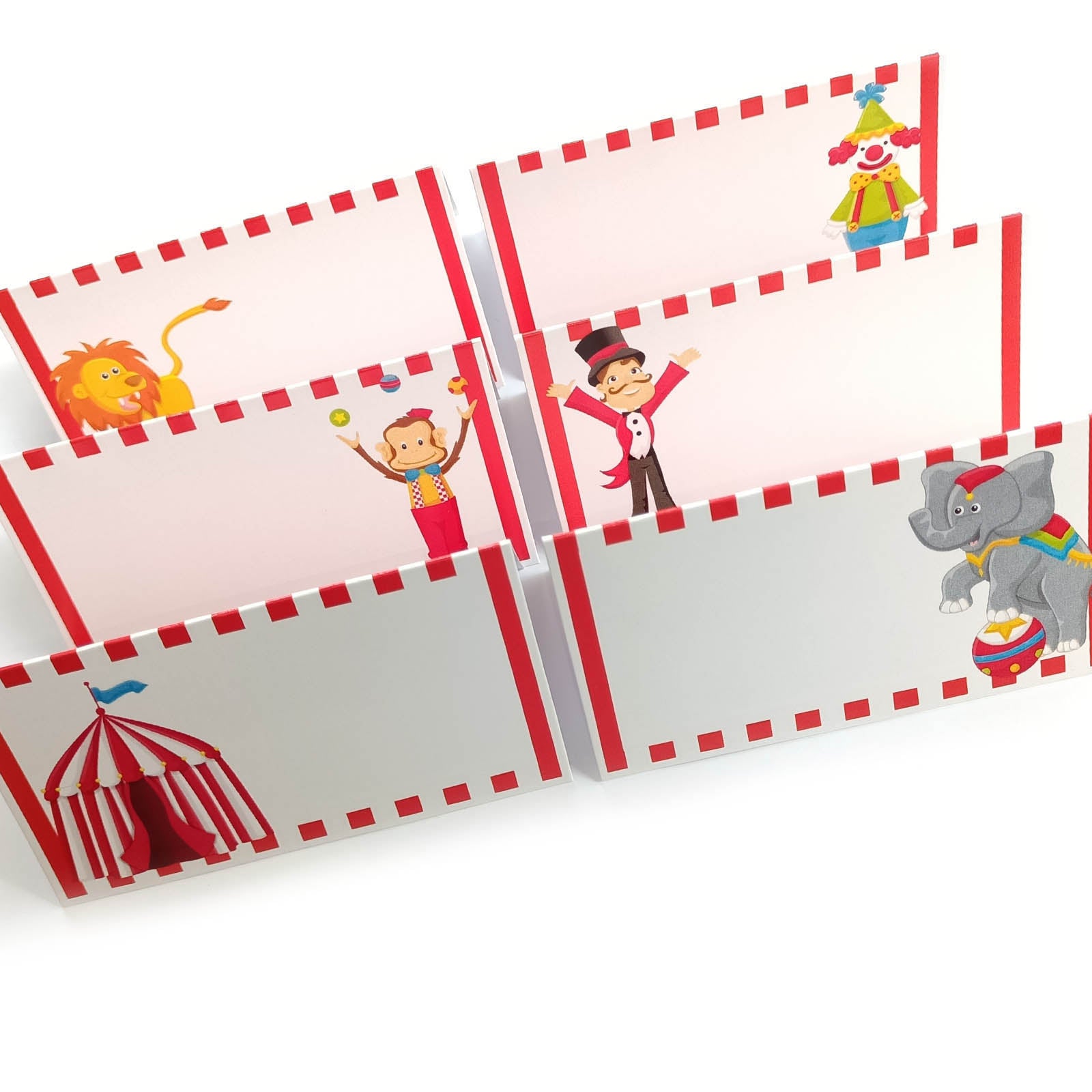 Circus Carnival Place Tent Cards