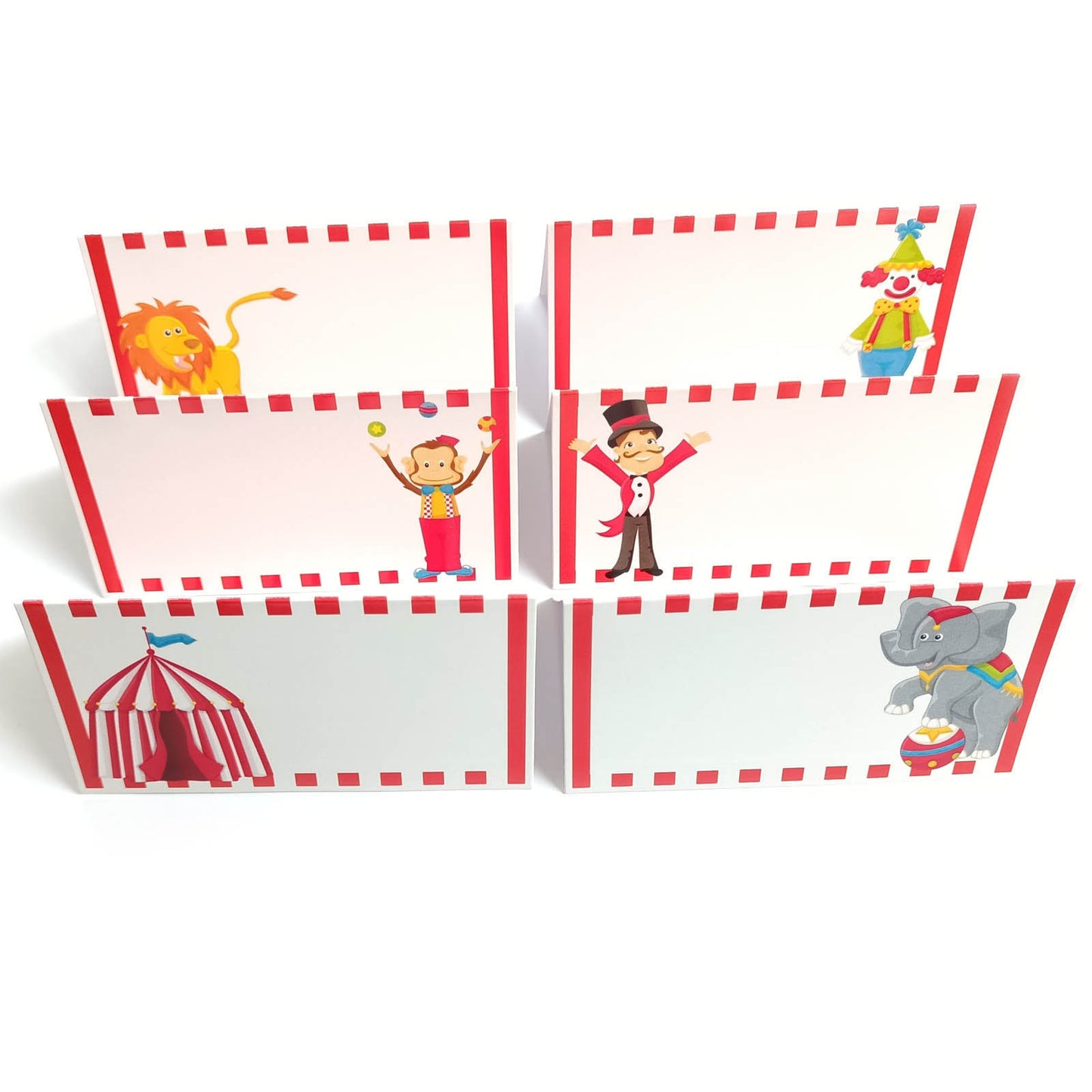 Circus Carnival Place Tent Cards