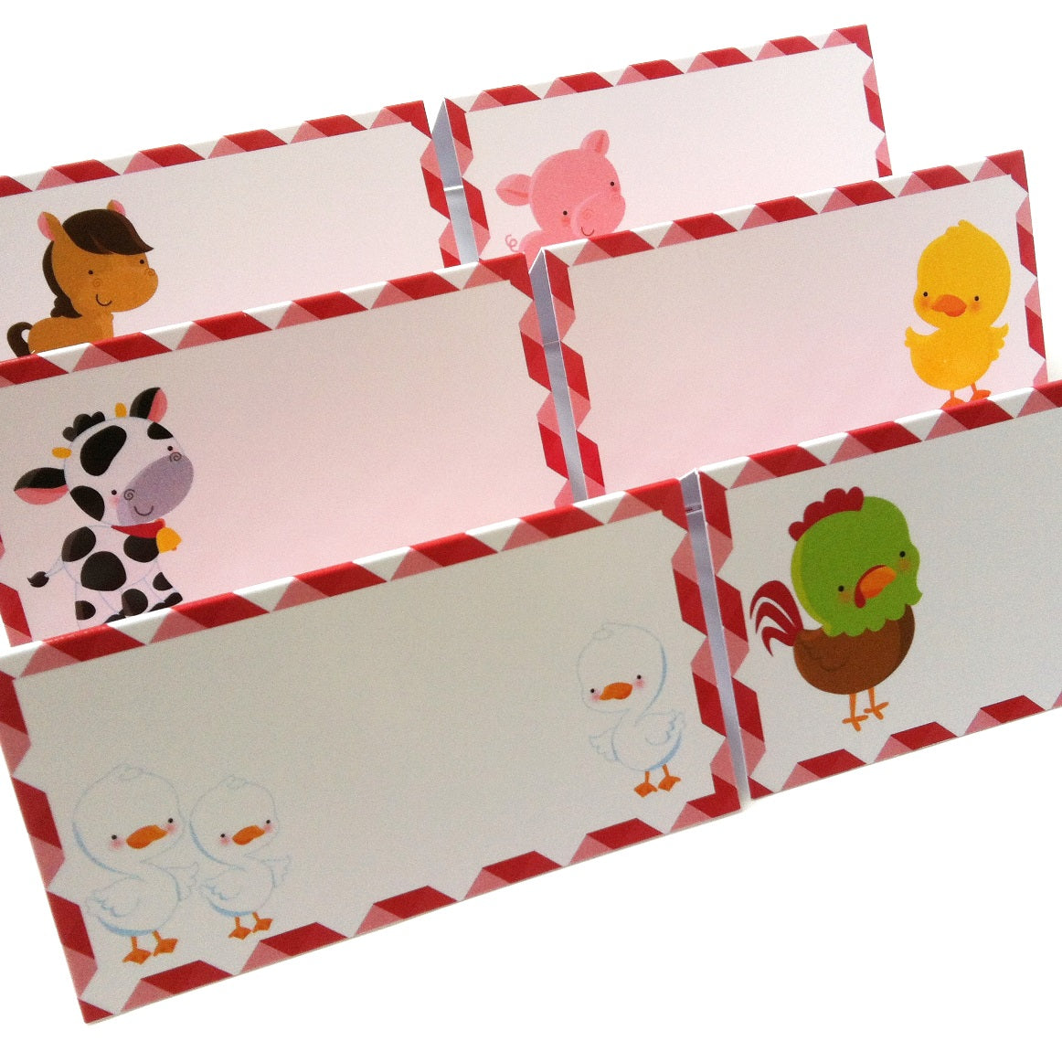 Farm Animals Place Tent Cards