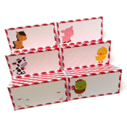 Farm Animals Place Tent Cards