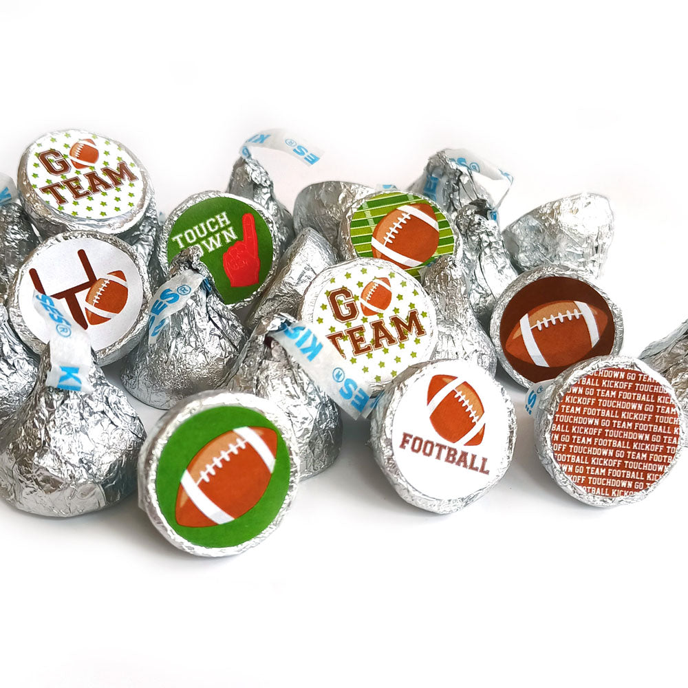 Football Game Sticker Labels for Hershey's Kisses Chocolates