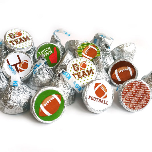 Football Game Sticker Labels for Hershey's Kisses Chocolates