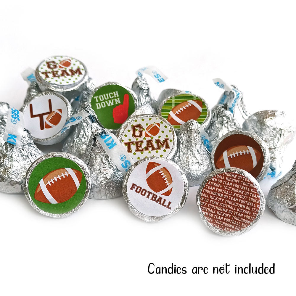 Football Game  Sticker Labels for Hershey's Kisses Chocolates