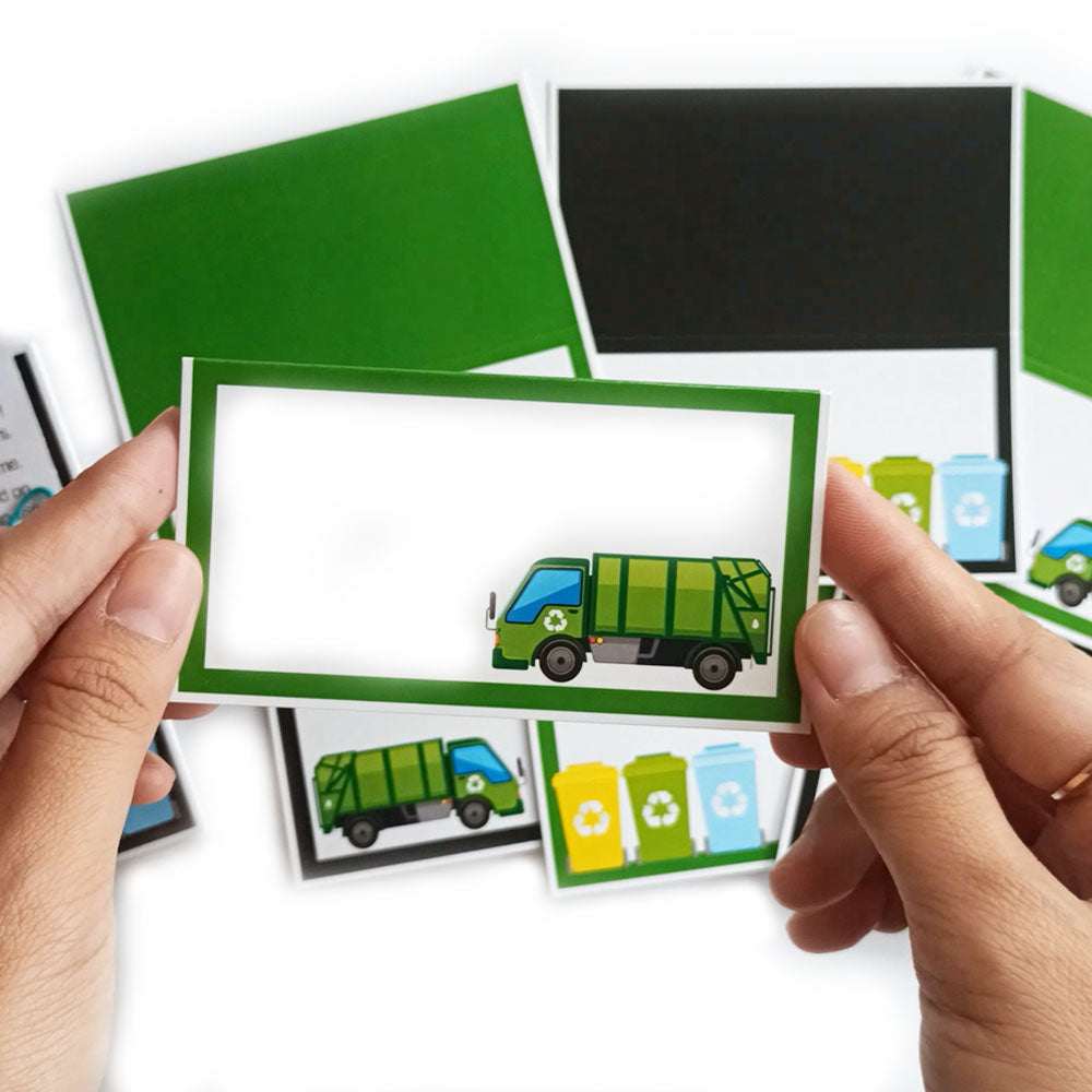 Garbage Truck Place Tent Cards