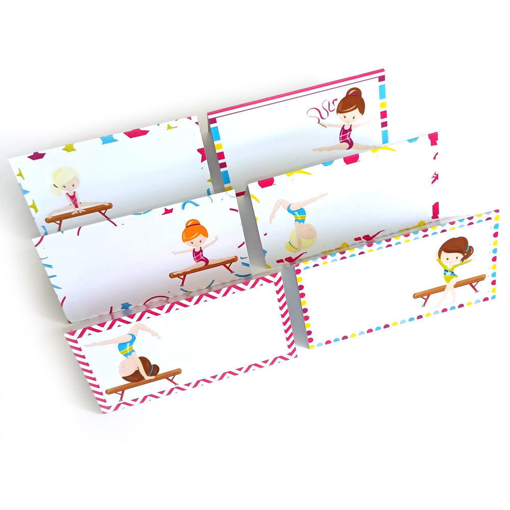 Gymnastics Place Tent Cards