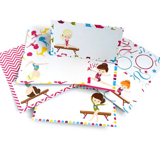 Gymnastics Place Tent Cards