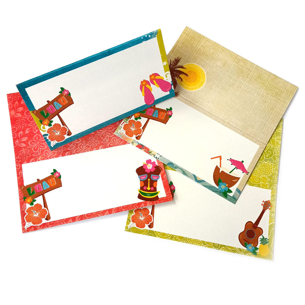 Luau Hawaiian Place Tent Cards