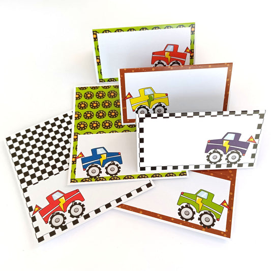 Monster Trucks Place Tent Cards