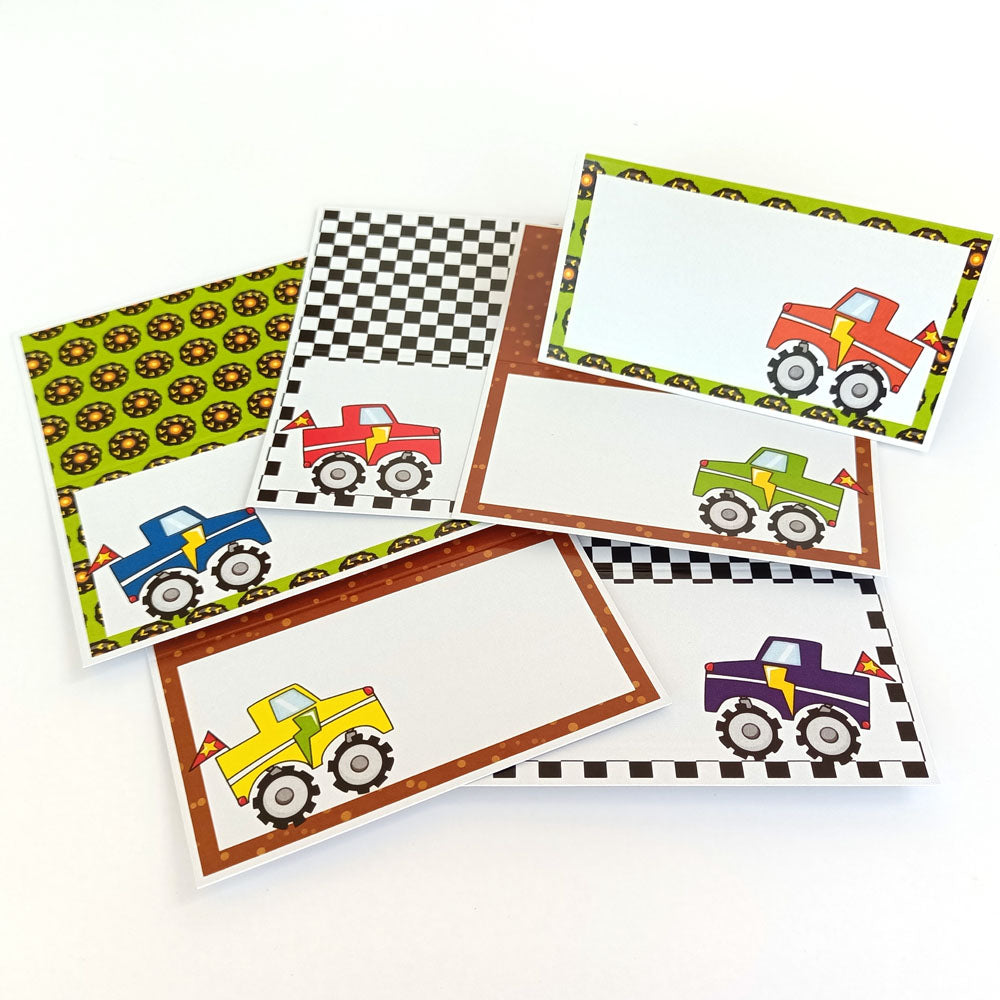 Monster Trucks Place Tent Cards