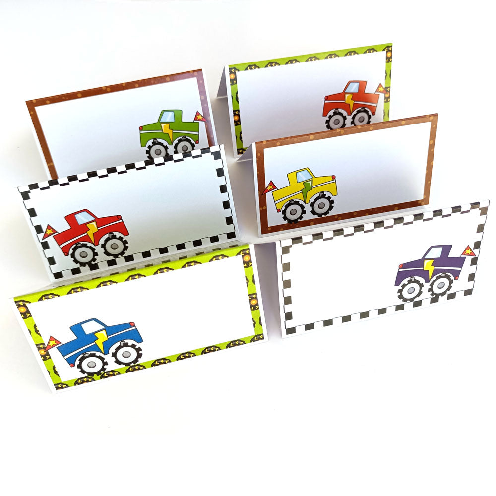 Monster Trucks Place Tent Cards