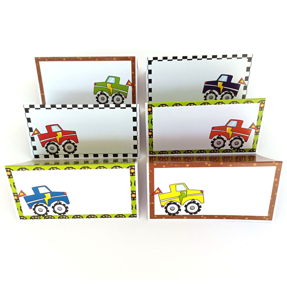 Monster Trucks Place Tent Cards