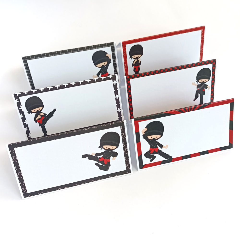 Ninja Boy Place Tent Cards