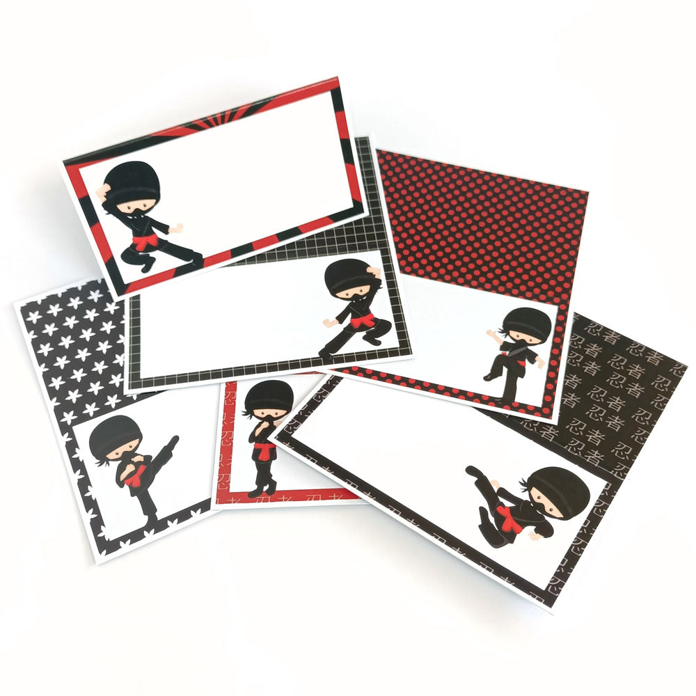 Ninja Boy Place Tent Cards