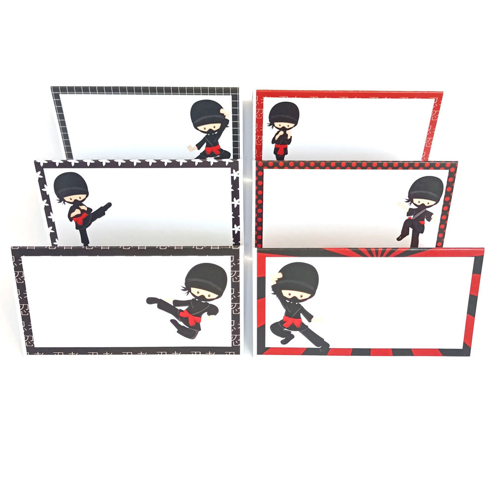 Ninja Boy Place Tent Cards