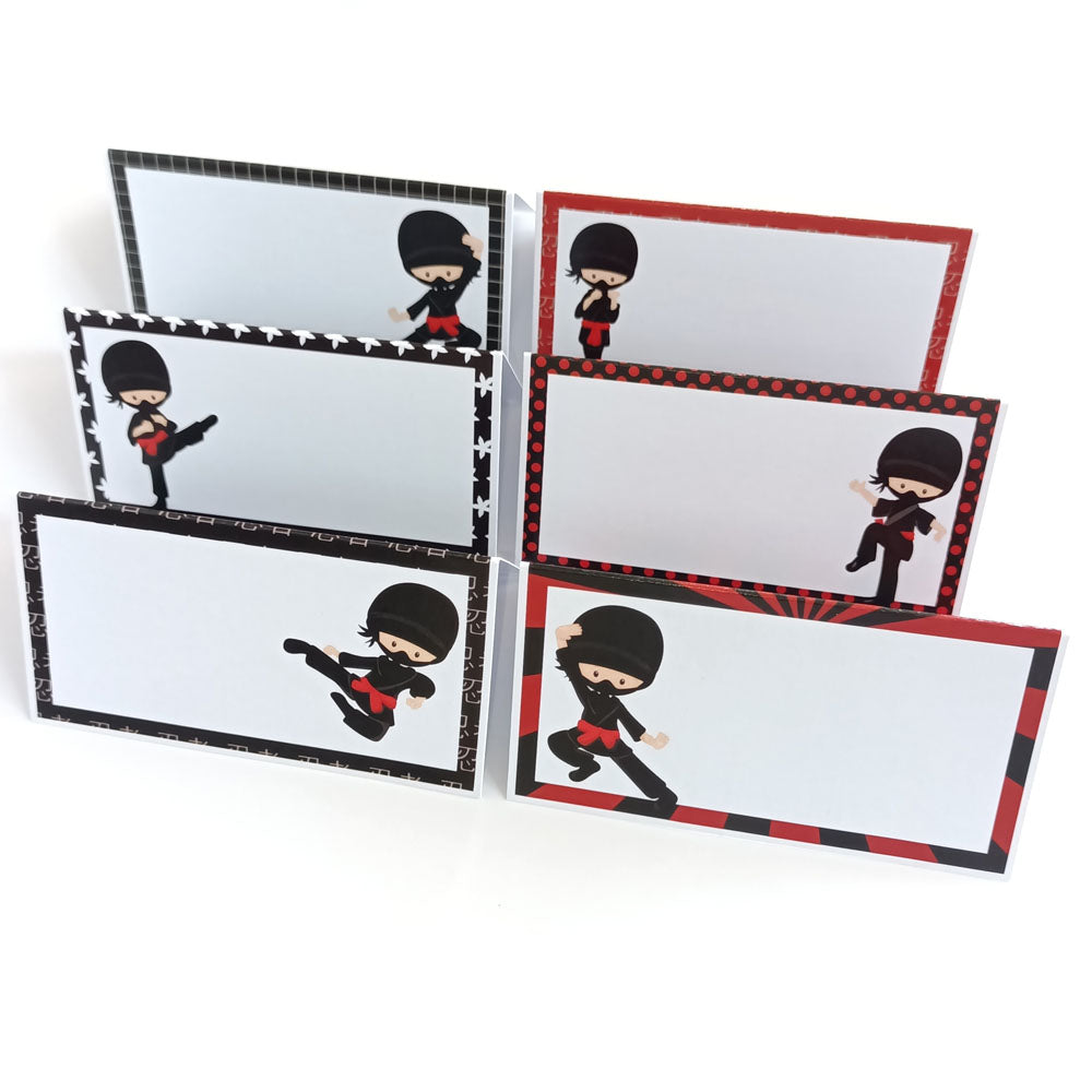 Ninja Boy Place Tent Cards