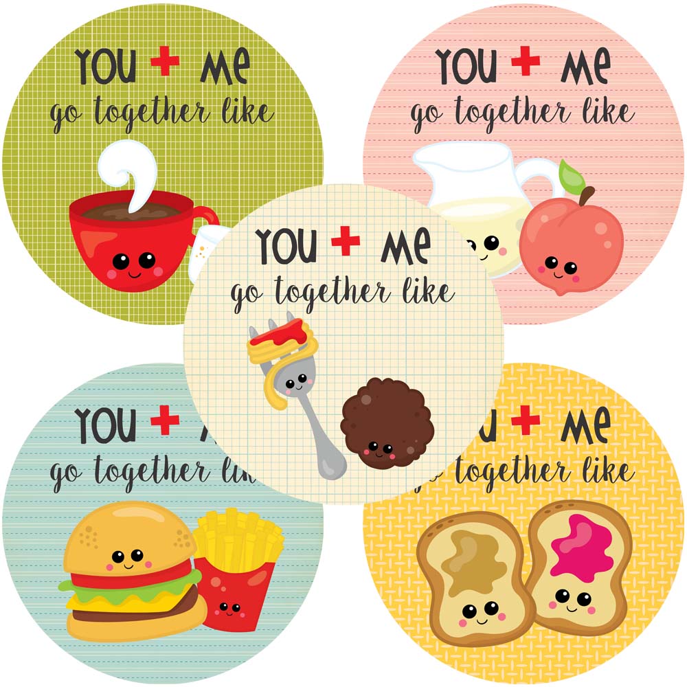 You and Me Perfect Pair Valentines Sticker Labels