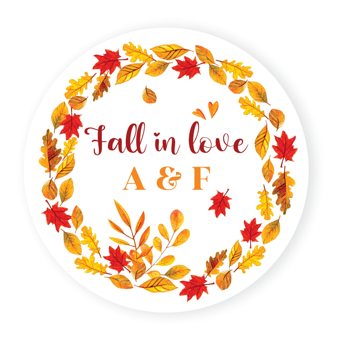 Personalized Fall in Love Sticker Labels