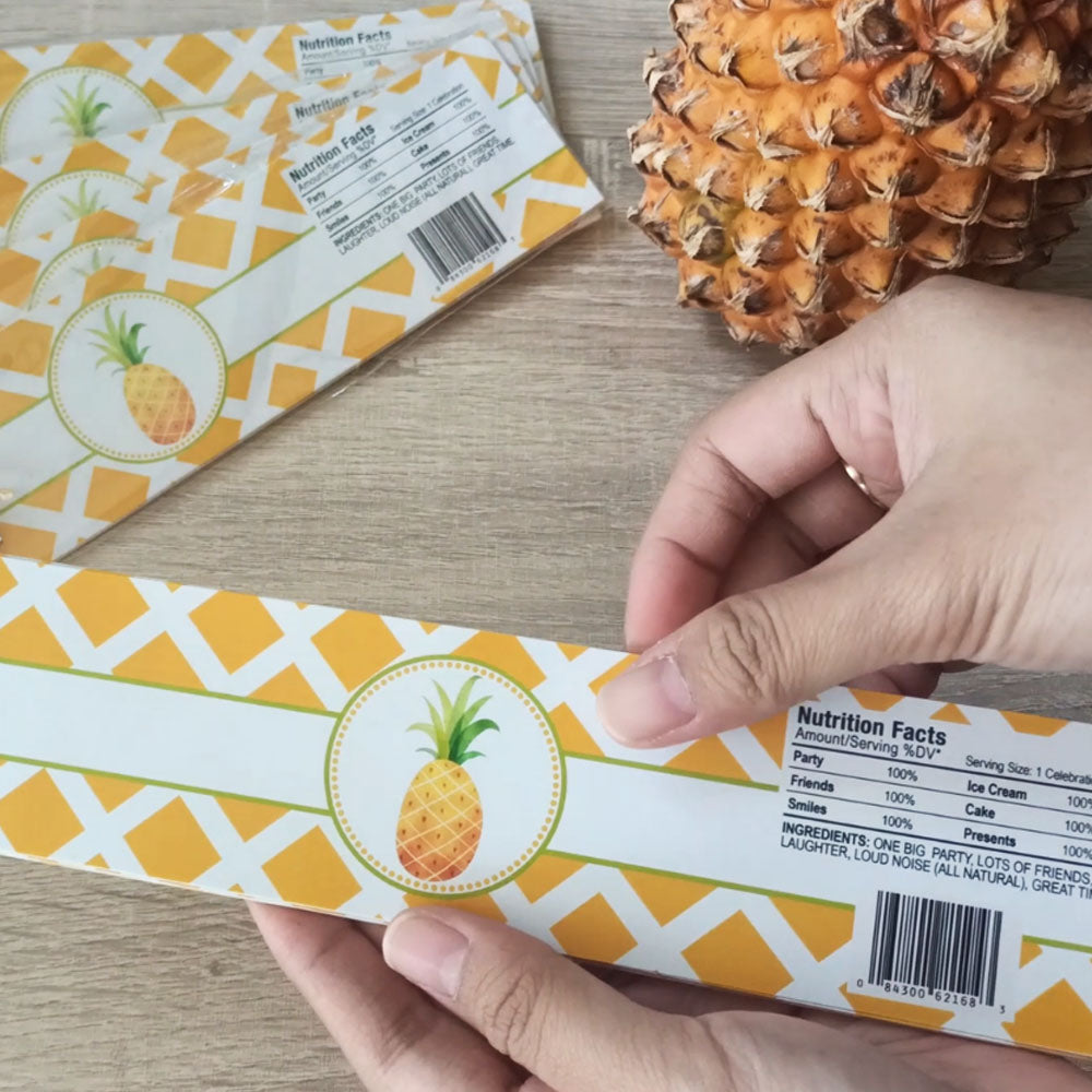 Pineapple Party Water Bottle Labels