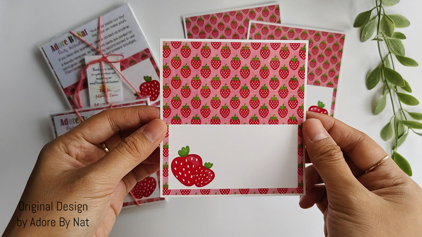 Strawberry Place Tent Cards