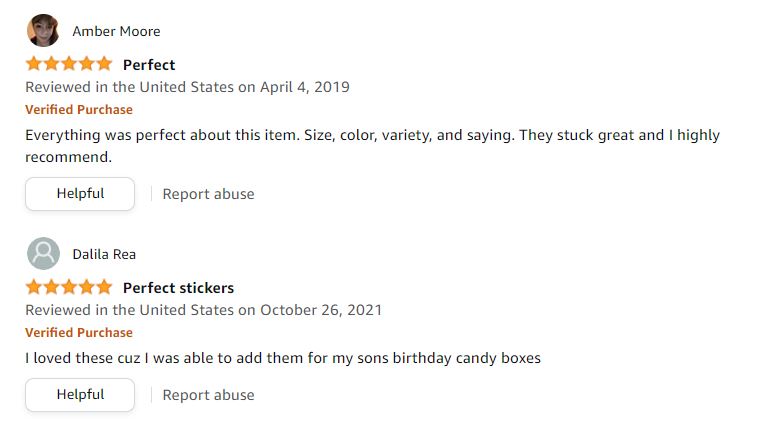 Reviews on Video Games Thank You Sticker Labels