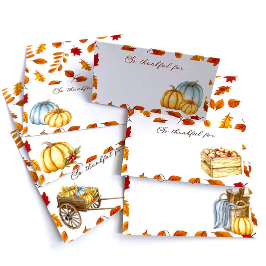 So Thankful For Thanksgiving Place Tent Cards