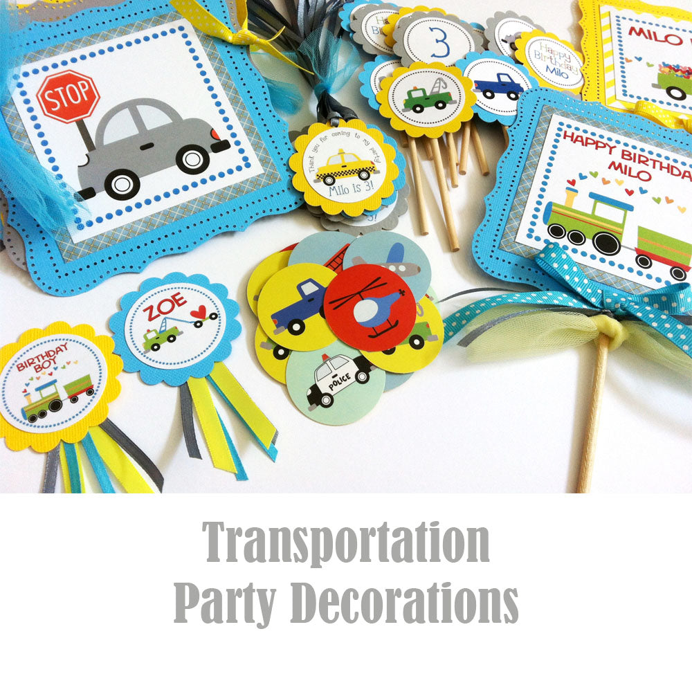 Transportation Party Decorations