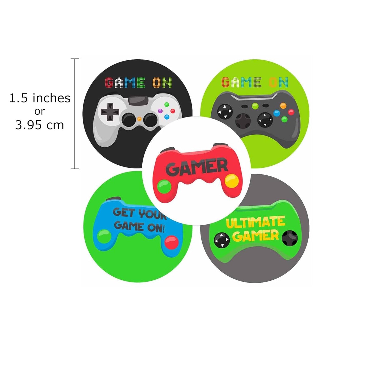 Video Games Favor Sticker Labels