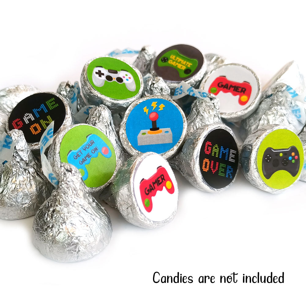 Video Games Sticker Labels for Hershey's Kisses Chocolates