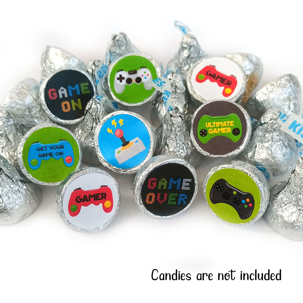 Video Games Sticker Labels for Hershey's Kisses Chocolates