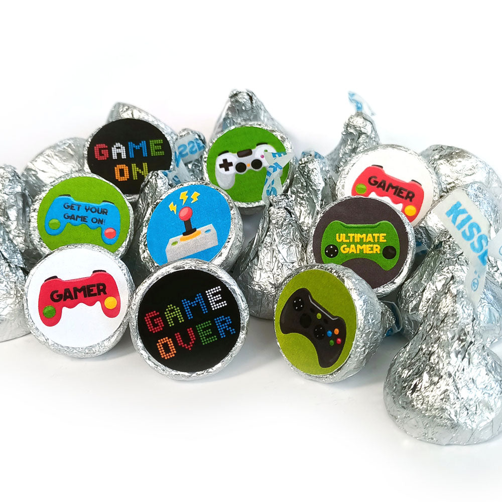 Video Games Sticker Labels for Hershey's Kisses Chocolates