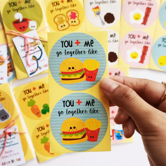 You and Me Perfect Pair Valentines Sticker Labels