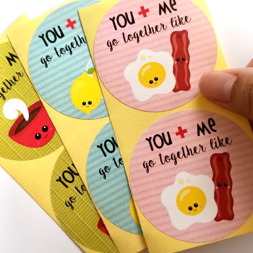 You and Me Perfect Pair Valentines Sticker Labels