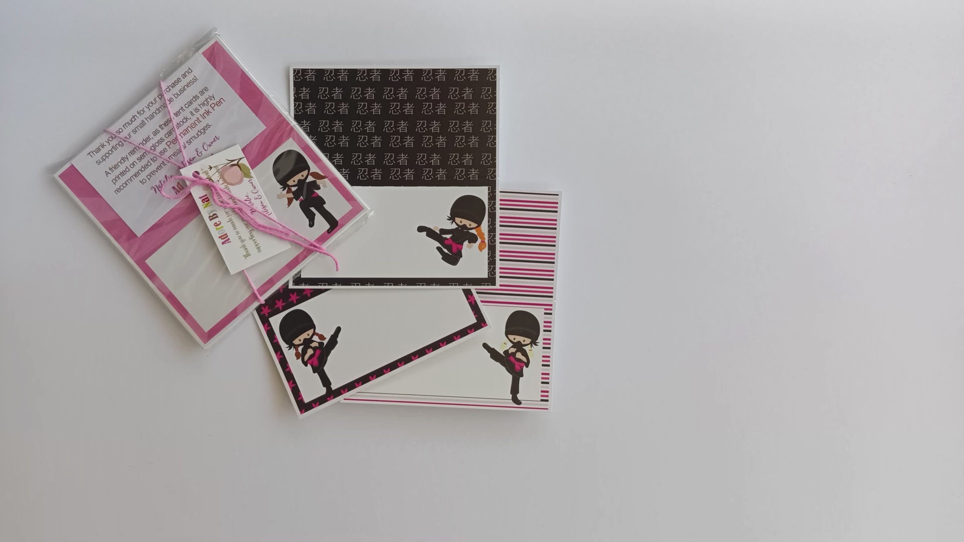 Ninja Girl Place Tent Cards by Adore By Nat