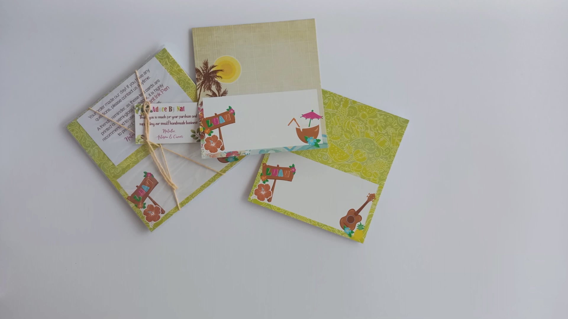 Luau Hawaiian Place Tent Cards by Adore By Nat