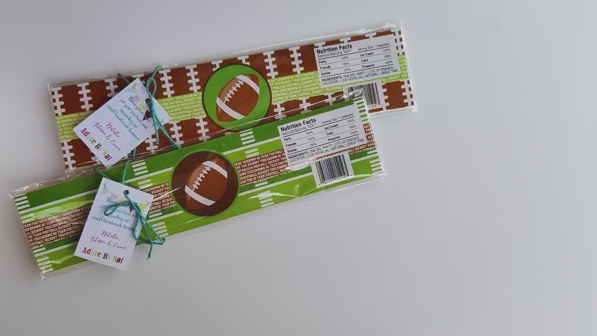 Football Touchdown Sports Game Water Bottle Labels by Adore By Nat