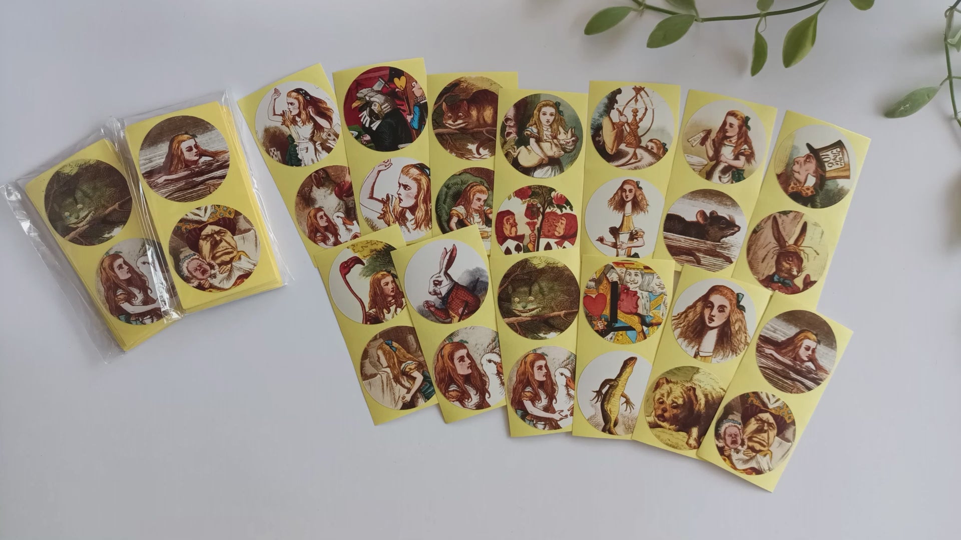 Alice in Wonderland Sticker Labels