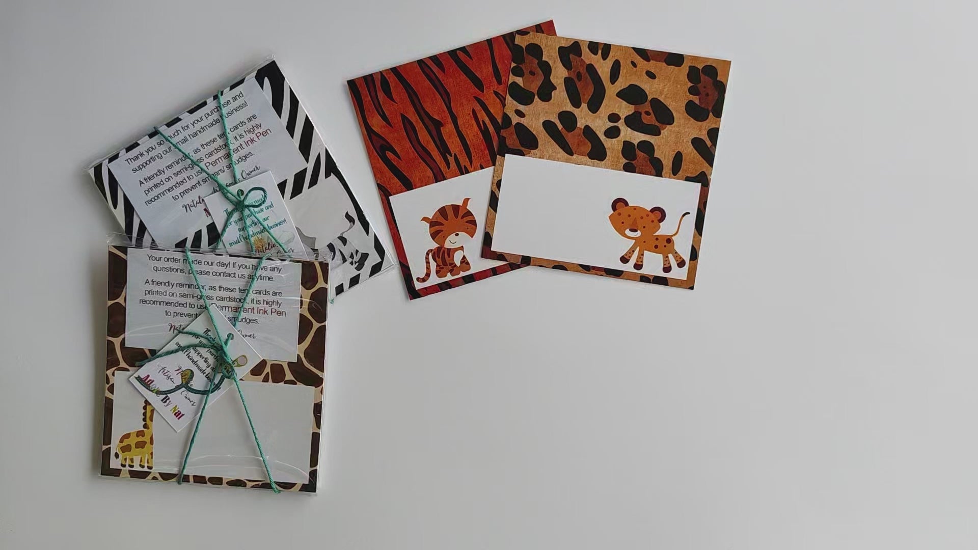 Jungle Safari Place Tent Cards by Adore By Nat