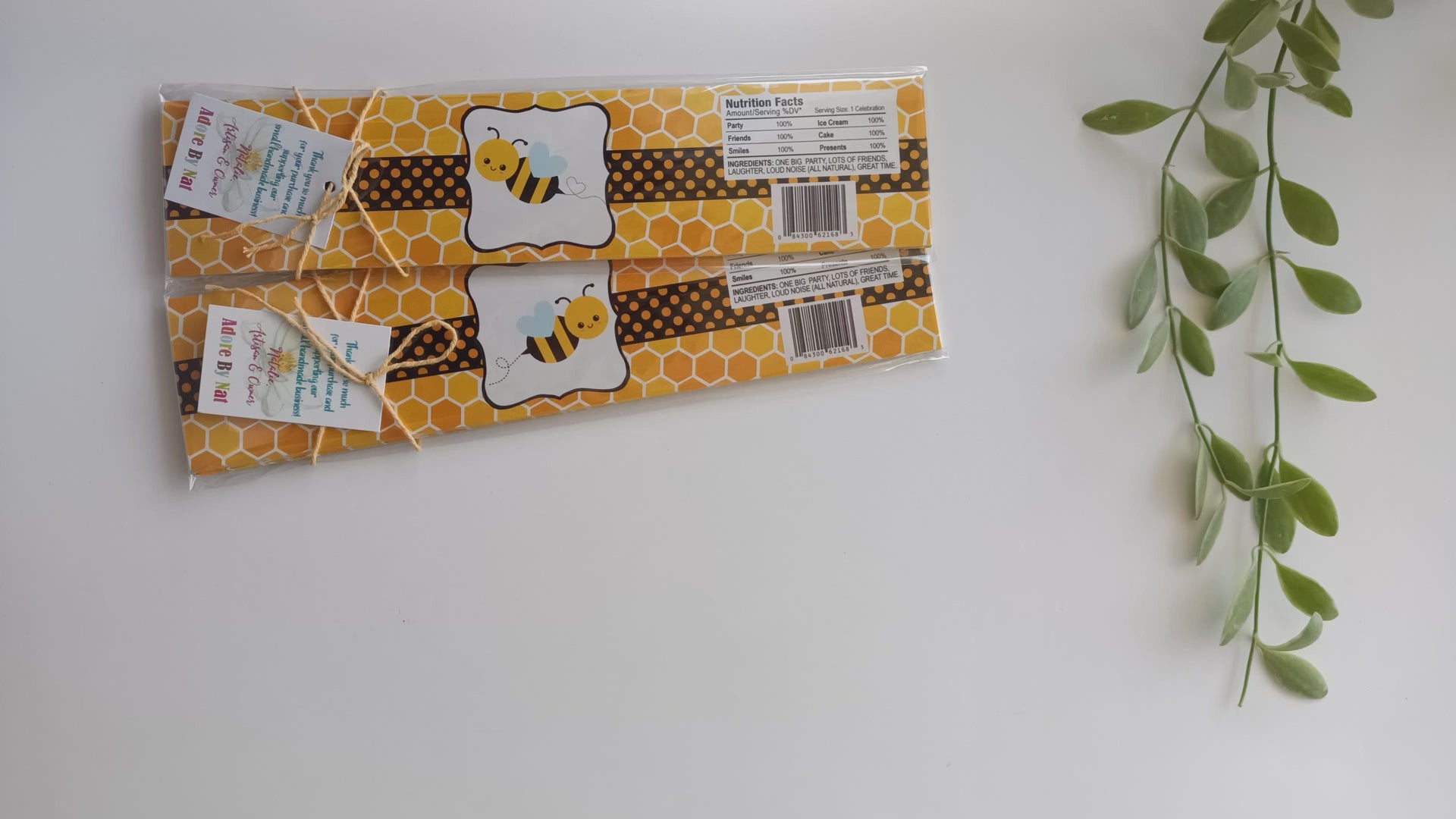 Bumble Bee Water Bottle Labels by Adore By Nat