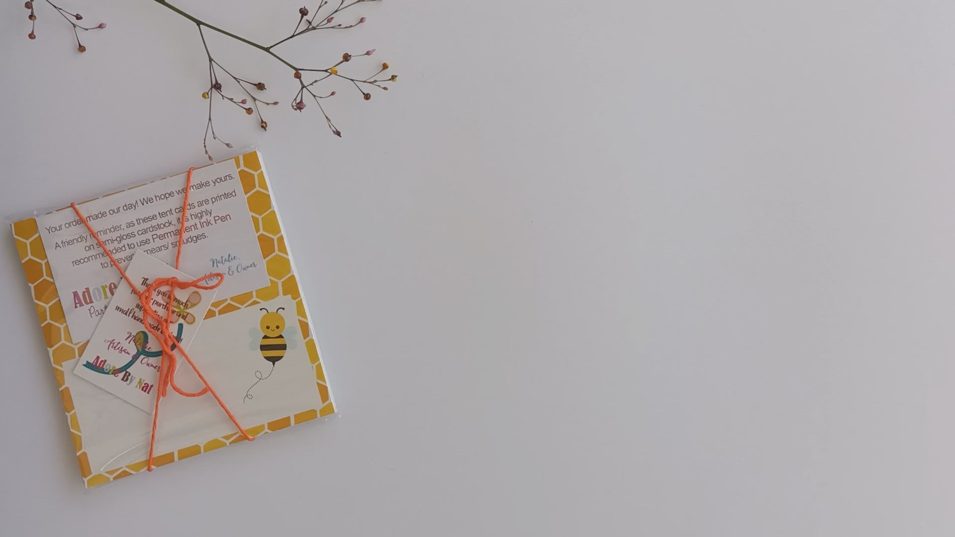 Bee Place Tent Cards