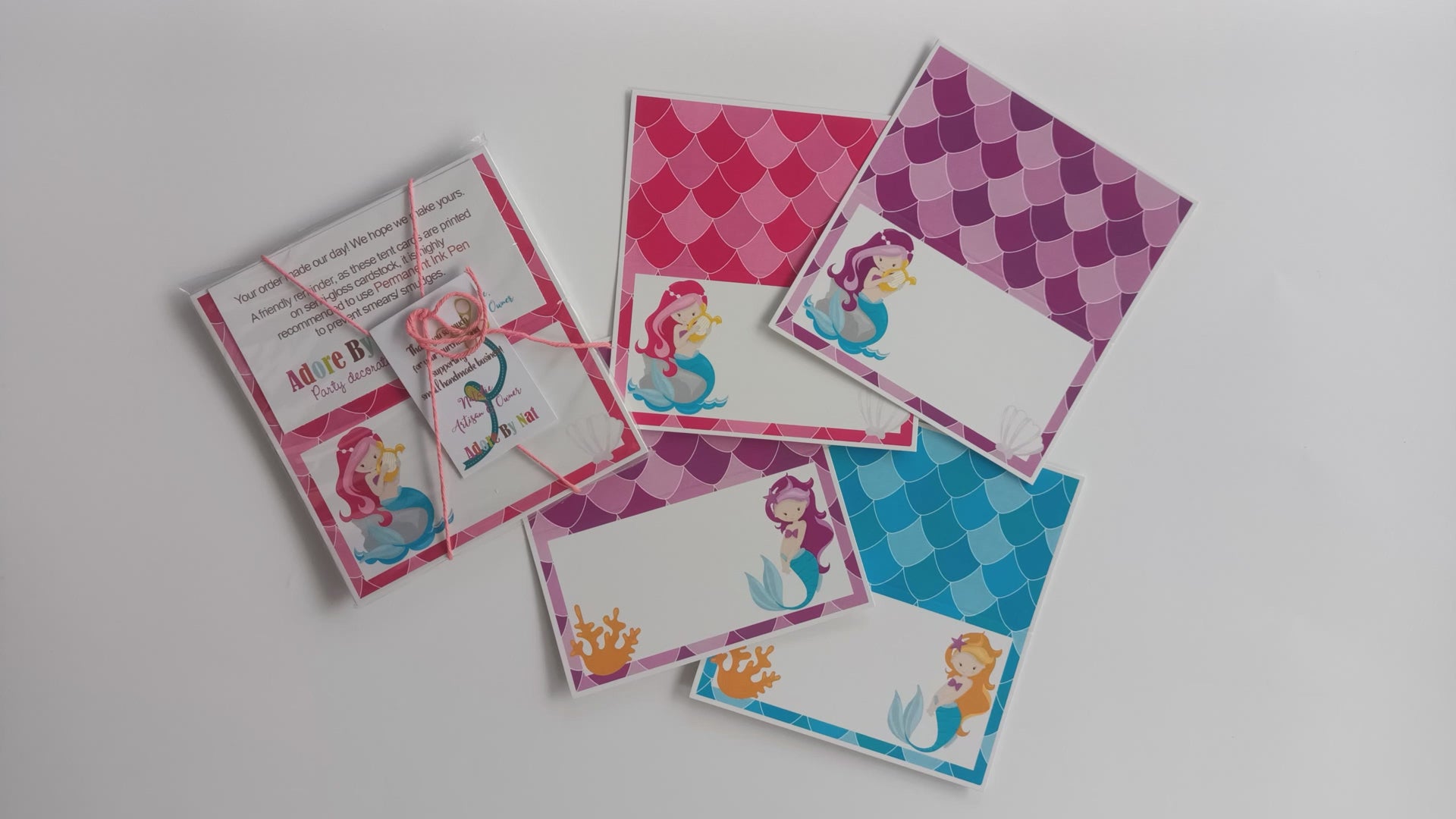 Mermaid Place Tent Cards