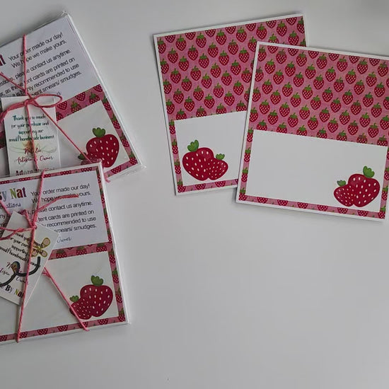 Strawberry Place Tent Cards by Adore By Nat