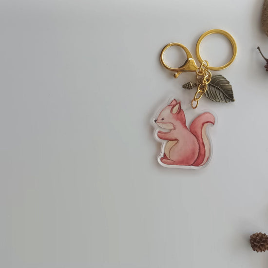 Cute Squirrel Keychain by Adore By Nat